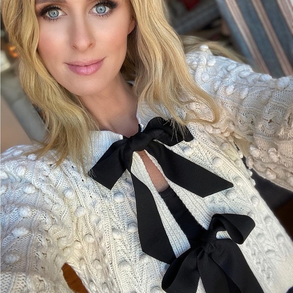 Alice and Olivia Kitty Puff Sleeve Cardigan - Picture 16 of 16